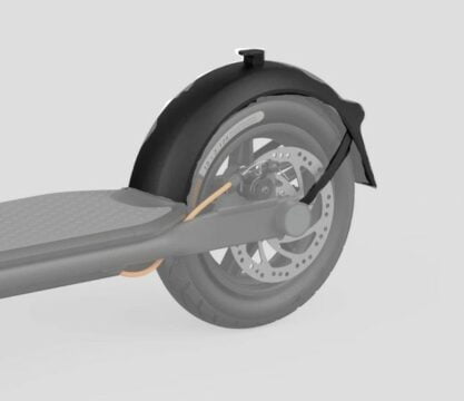 segway ninebot f series fender highlighted in the scooter image
